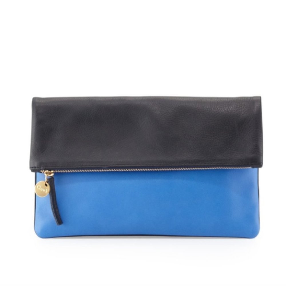 NWT Clare V Colorblock Foldover Clutch